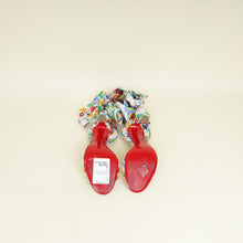 Christian Louboutin White Multicolor Crosse Du Desert 100 Ankle Tie Sandals 39