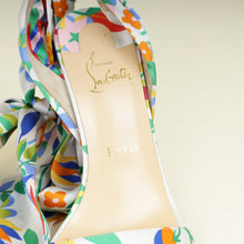 Christian Louboutin White Multicolor Crosse Du Desert 100 Ankle Tie Sandals 39