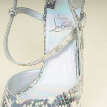 Christian Louboutin Gray Python Jenlove Alta 120 Pumps 39