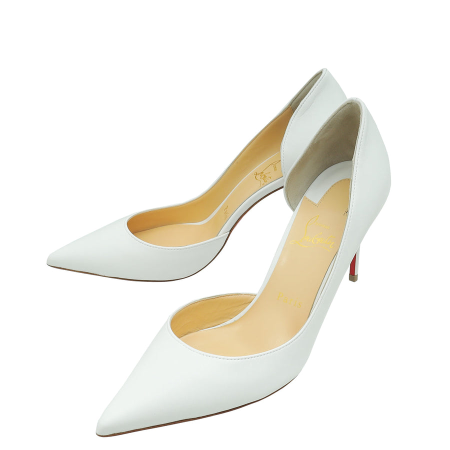 Christian Louboutin White Iriza 85 Pumps 39