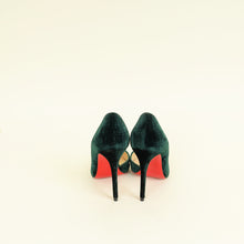 Christian Louboutin Verde Green Velvet Iriza Pump 36.5