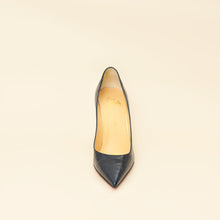 Christian Louboutin Navy Blue Croco-Embossed Kate 110mm Pump 38