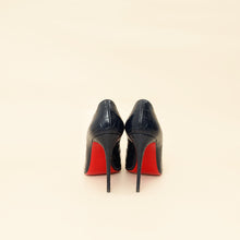 Christian Louboutin Navy Blue Croco-Embossed Kate 110mm Pump 38