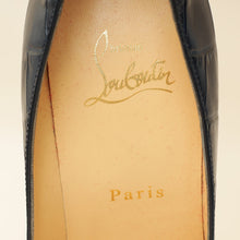 Christian Louboutin Navy Blue Croco-Embossed Kate 110mm Pump 38