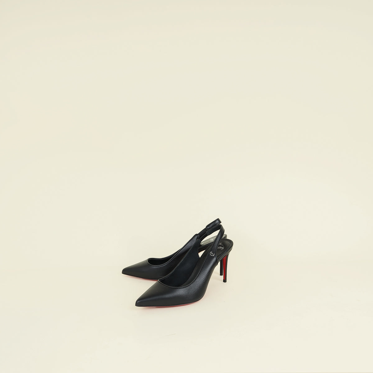Christian Louboutin Black Lamb Sporty Kate 85 Sling 35