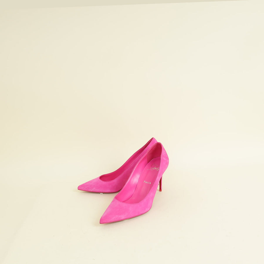 Christian Louboutin Hot Pink Kate Suede Pump 37.5