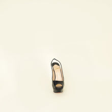 Christian Louboutin Black Lady Peep Slingback Pump 37.5