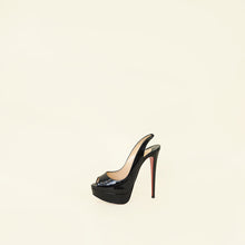 Christian Louboutin Black Lady Peep Slingback Pump 37.5