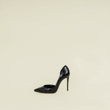 Christian Louboutin Black Iriza Croco Embossed 100 Pumps 37.5