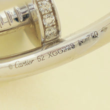 Cartier 18K White Gold Diamonds Classic Model Juste un Clou Ring 52