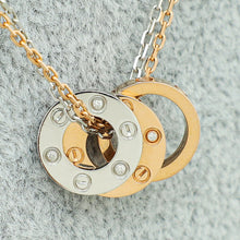 Cartier 18K Bicolor Gold Love 6 Diamond Pendant Necklace