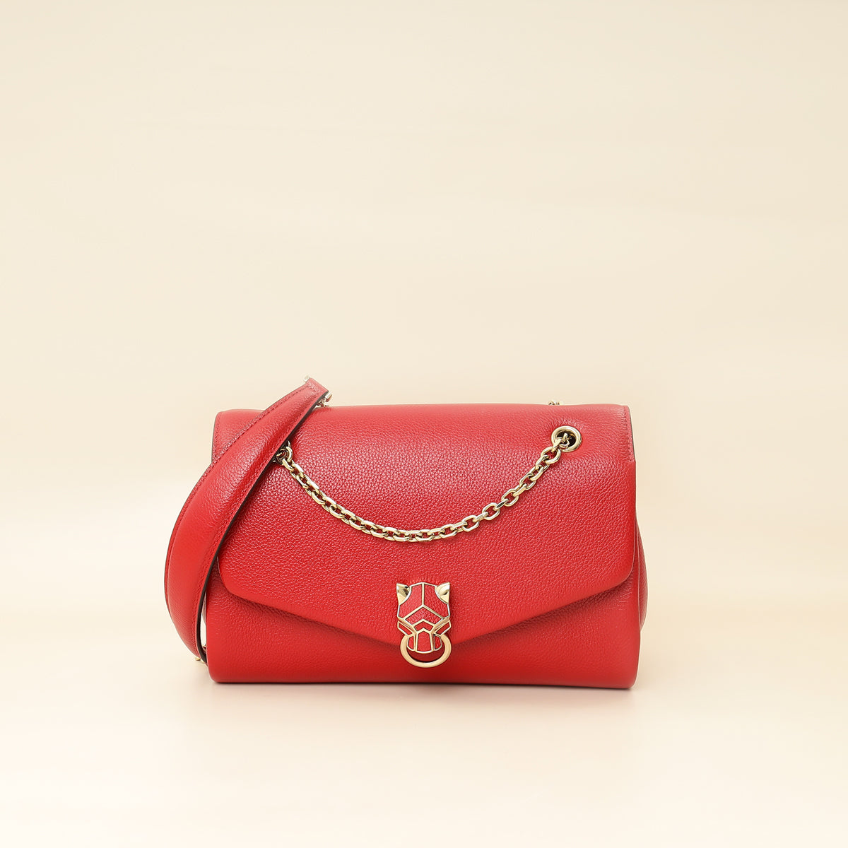 Cartier Red Panthère Graphique de Cartier Small Chain Bag