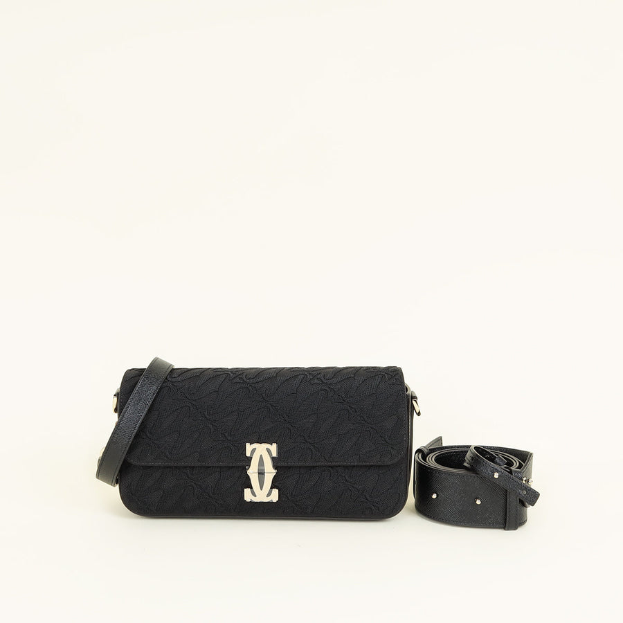 Cartier Black C De Cartier East-West Bag