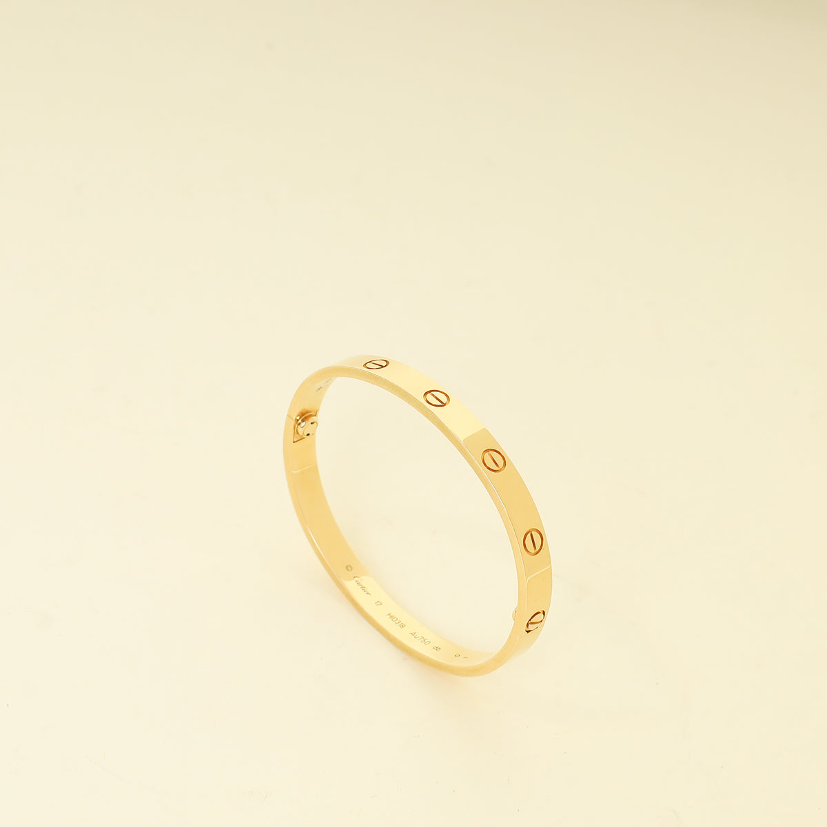 Cartier 18K Yellow Gold Love Classic Bracelet 17