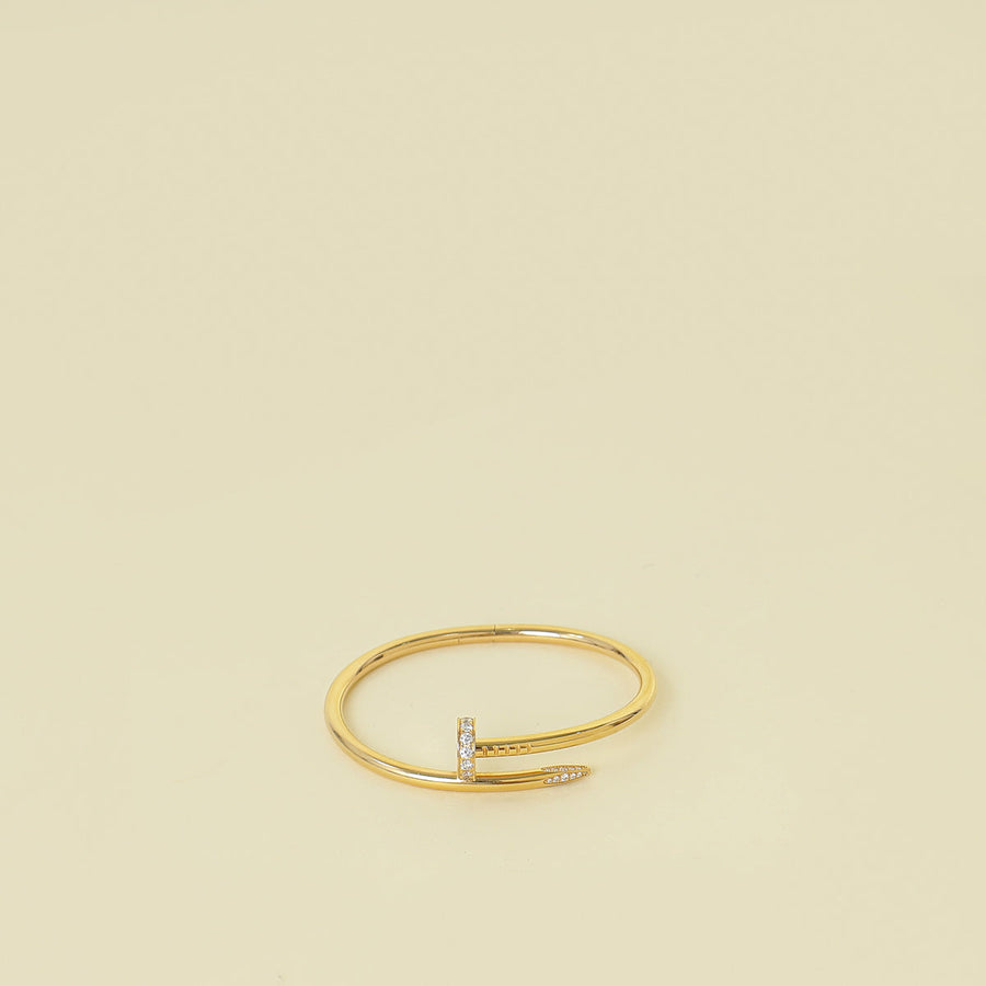 Cartier 18K Yellow Gold Juste un Clou w/Diamonds Bracelet 16