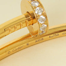 Cartier 18K Yellow Gold Juste un Clou w/Diamonds Bracelet 16