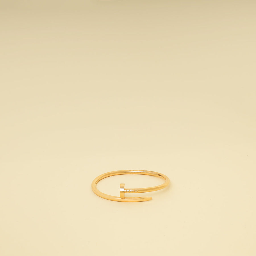 Cartier 18K Rose Gold Classic Model Juste Un Clou 3.5mm Bracelet 16