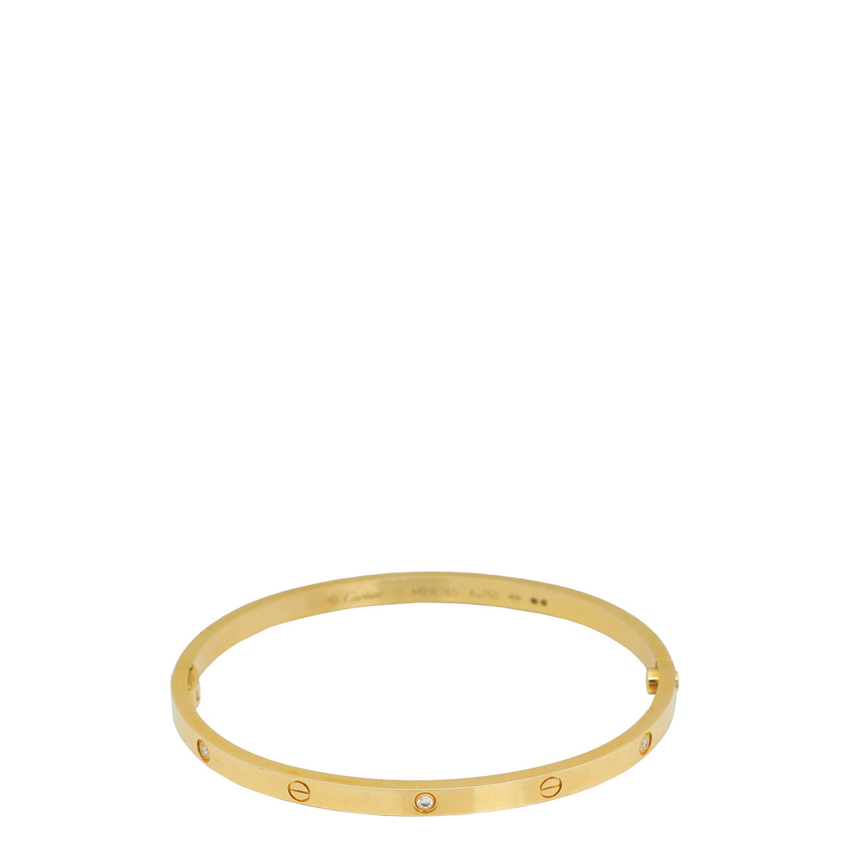 Cartier 18K Yellow Gold Love 6 Diamond Small Model Bracelet 17
