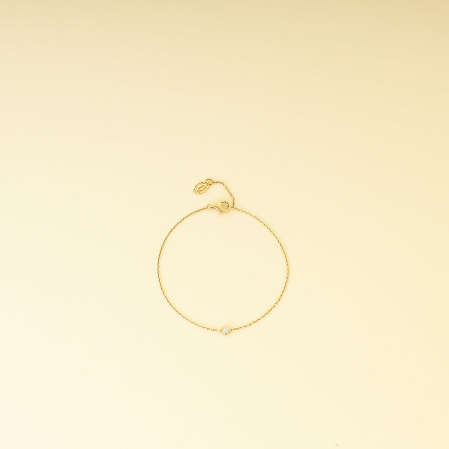 Cartier 18K Yellow Gold Diamond D'Amour Mini Model Bracelet