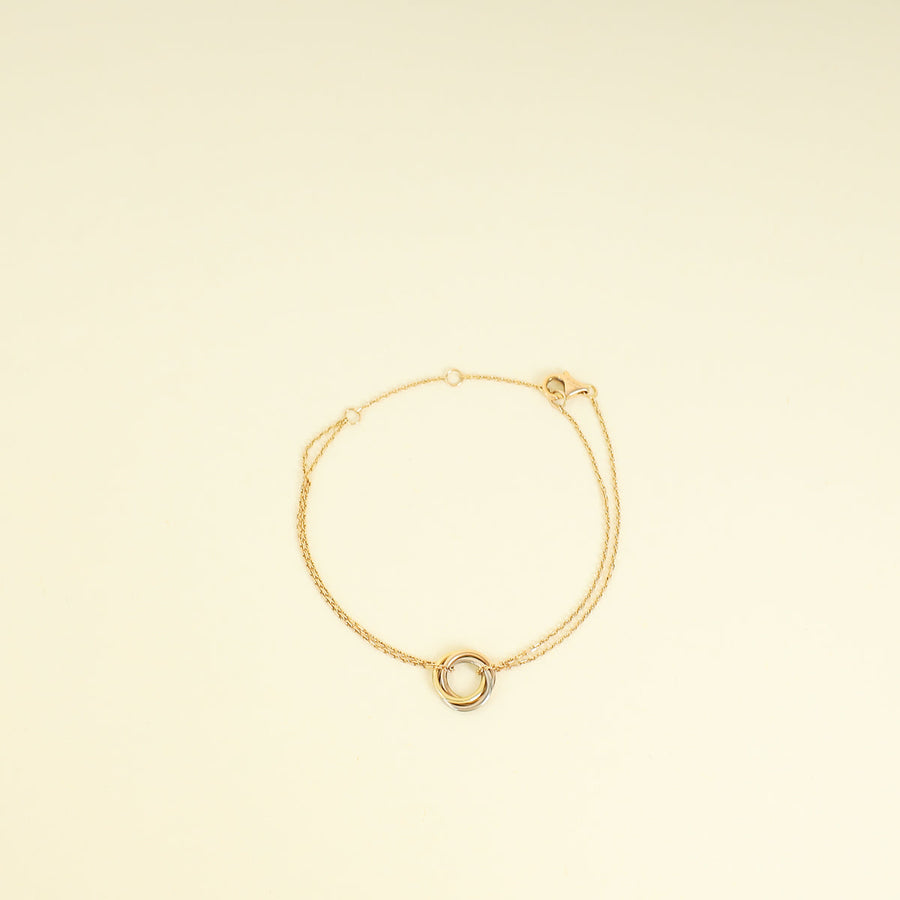 Cartier 18K Trinity Double Chain Bracelet