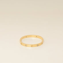 Cartier 18K Yellow Gold 4 Diamond Love Classic Bracelet 16