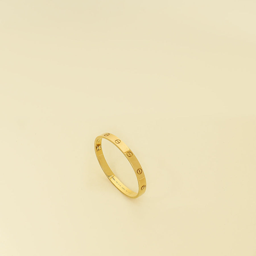 Cartier 18K Yellow Gold Love Classic Model Bracelet 17