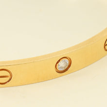 Cartier 18K Yellow Gold Love Cuff 1 Diamond Bracelet 18