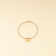 Cartier 18K Yellow Gold Love Hoop On Chain Bracelet 17