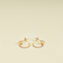 Cartier 18K Pink Gold Diamond Juste Un Clou Hoop Earrings Small Model