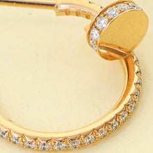 Cartier 18K Pink Gold Diamond Juste Un Clou Hoop Earrings Small Model
