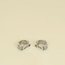 Cartier 18K White Gold Maillon Panthère Paved Diamond Earrings