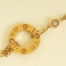 Cartier 18K Rose Gold Love Double Chain 2 Diamond Necklace