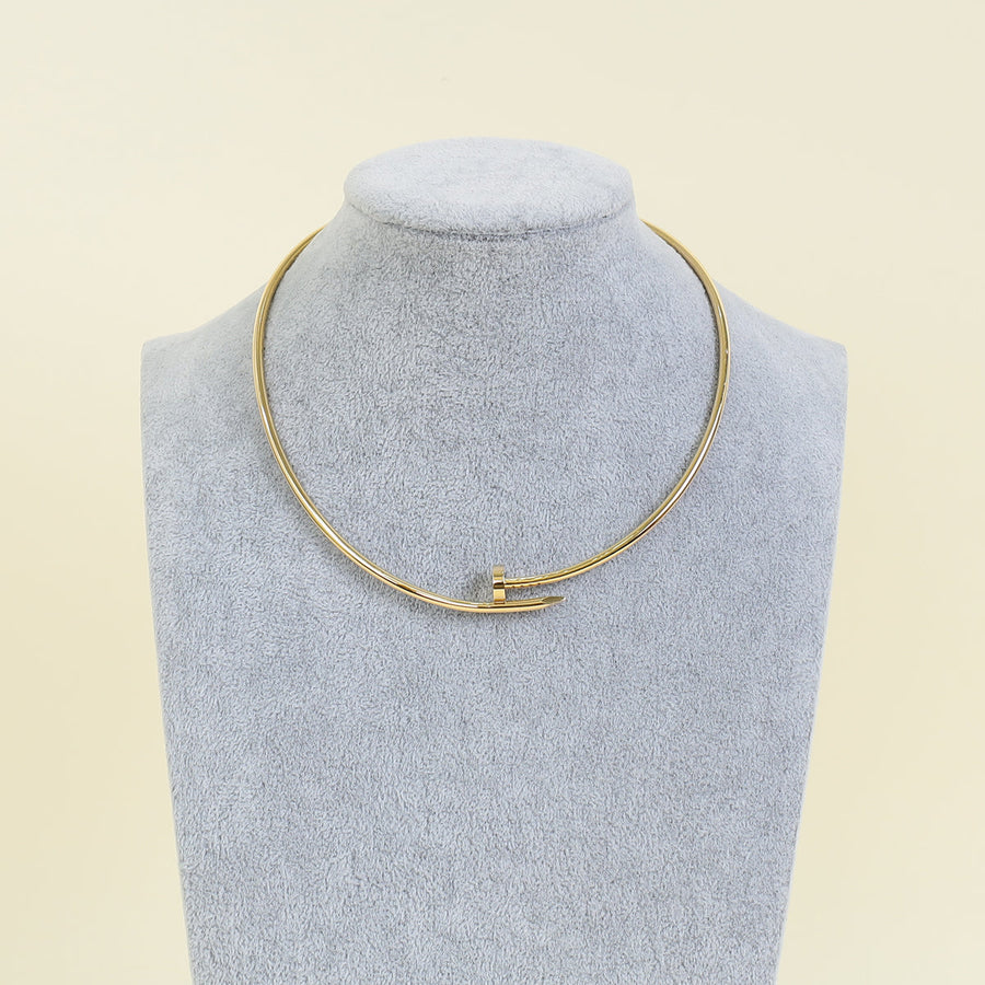 Cartier 18K Yellow Gold Juste Un Clou Torque Necklace, Small Model