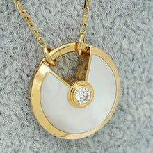 Cartier 18K Yellow Gold Diamond MOP Amulette de Cartier Small Model Necklace