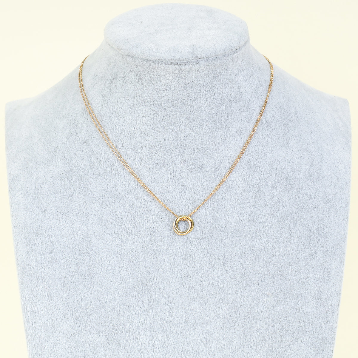 Cartier 18K Trinity Double Chain Necklace Mini Model