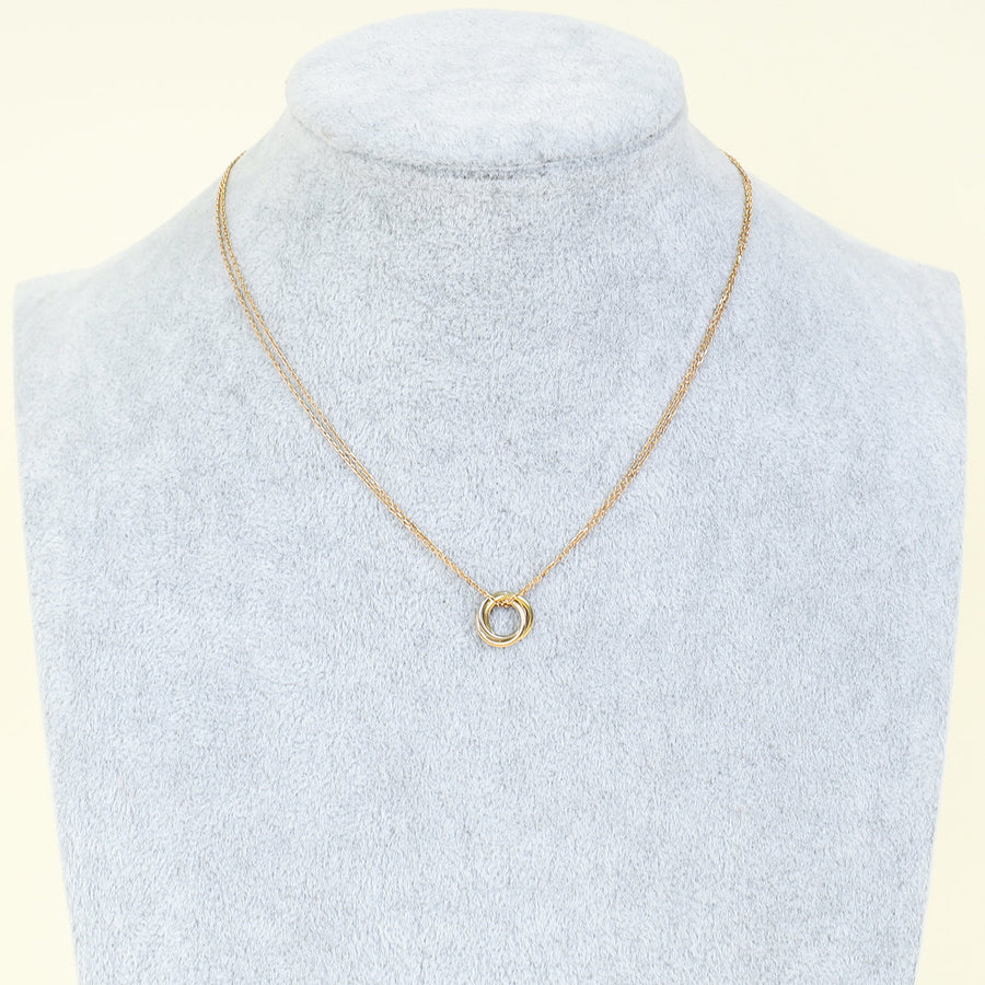 Cartier 18K Trinity Double Chain Necklace Mini Model