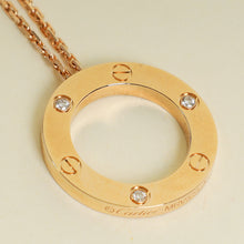 Cartier 18K Rose Gold Diamond Love Pendant Necklace
