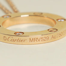 Cartier 18K Rose Gold Diamond Love Pendant Necklace