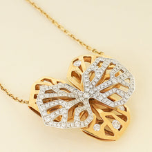 Cartier 18K Yellow and White Gold Diamond Caresse d'Orchidees Necklace