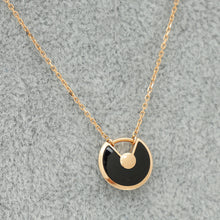 Cartier 18K Rose Gold Diamond Onyx Amulette de Cartier Necklace