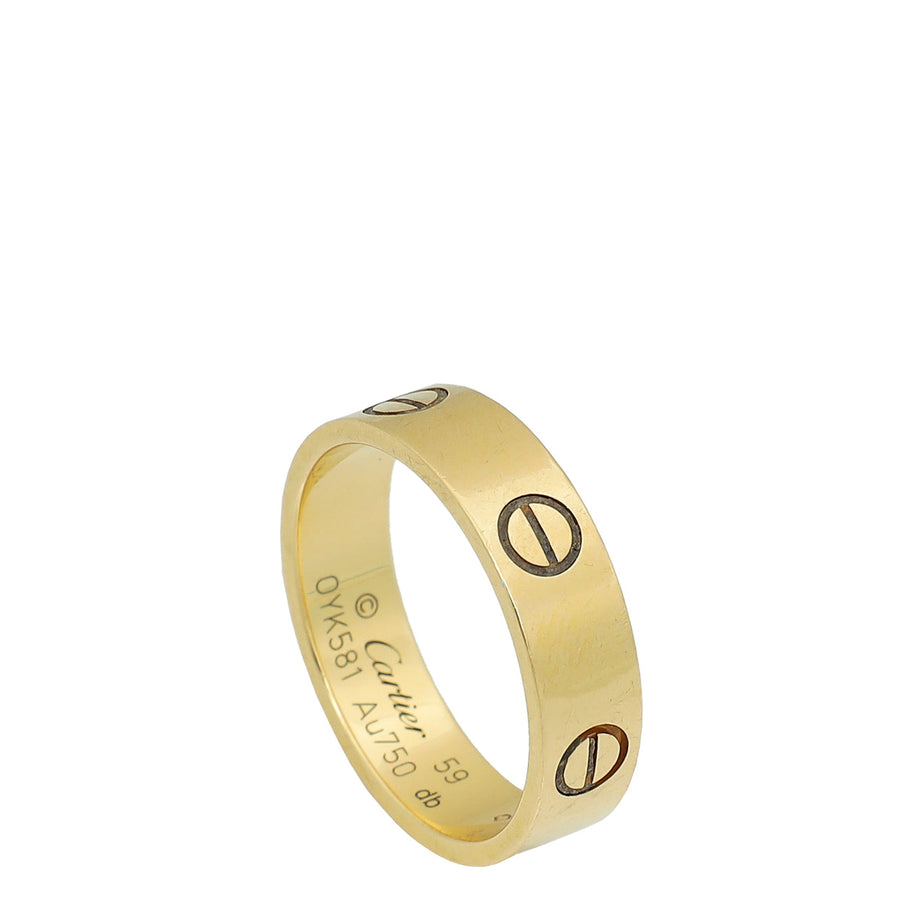 Cartier 18K Yellow Gold Love Classic Ring 59