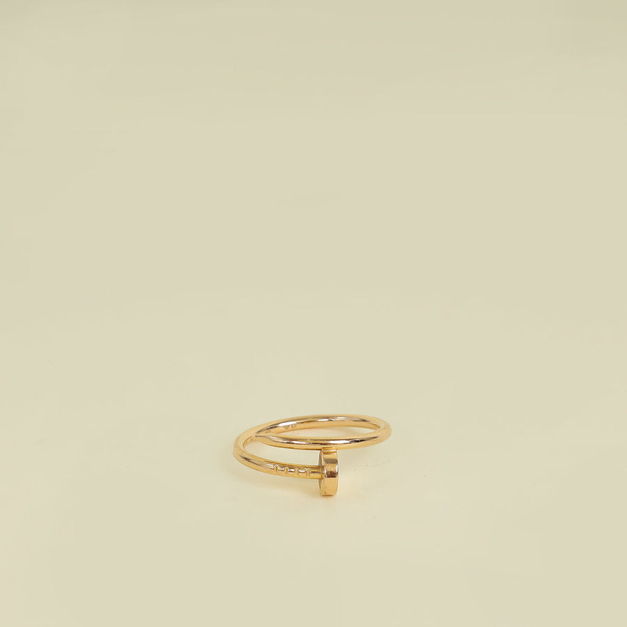 Cartier 18K Rose Gold Juste Un Clou Small Model Ring 54