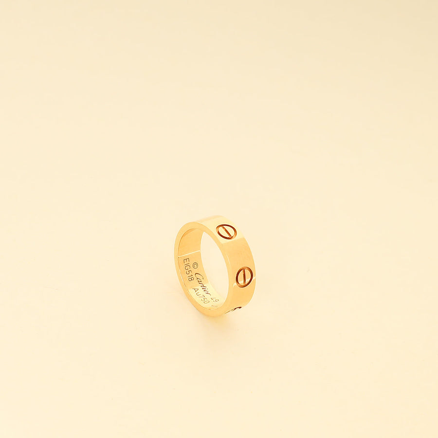 Cartier 18K Yellow Gold Love Classic Ring 49