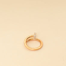 Cartier 18K Rose Gold Diamond Juste Un Clou Ring, Classic Model 52