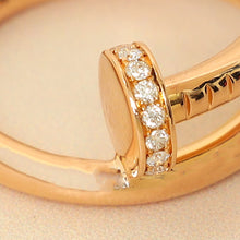 Cartier 18K Rose Gold Diamond Juste Un Clou Ring, Classic Model 52