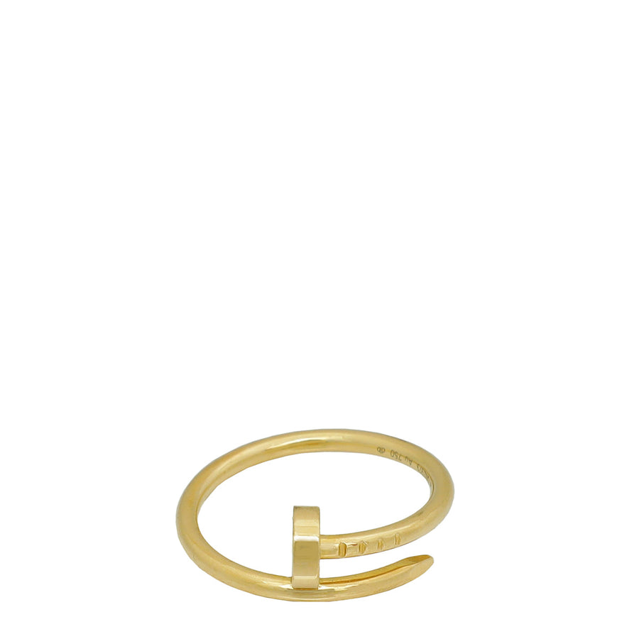 Cartier 18K Yellow Gold Juste Un Clou Small Model Ring 52