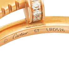 Cartier 18K Rose Gold Juste Un Clou Classic Model Diamond Ring 57