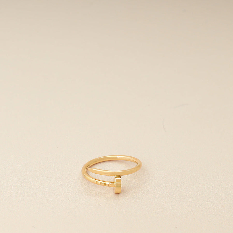 Cartier 18K Yellow Gold Juste Un Clou Small Model Ring 51