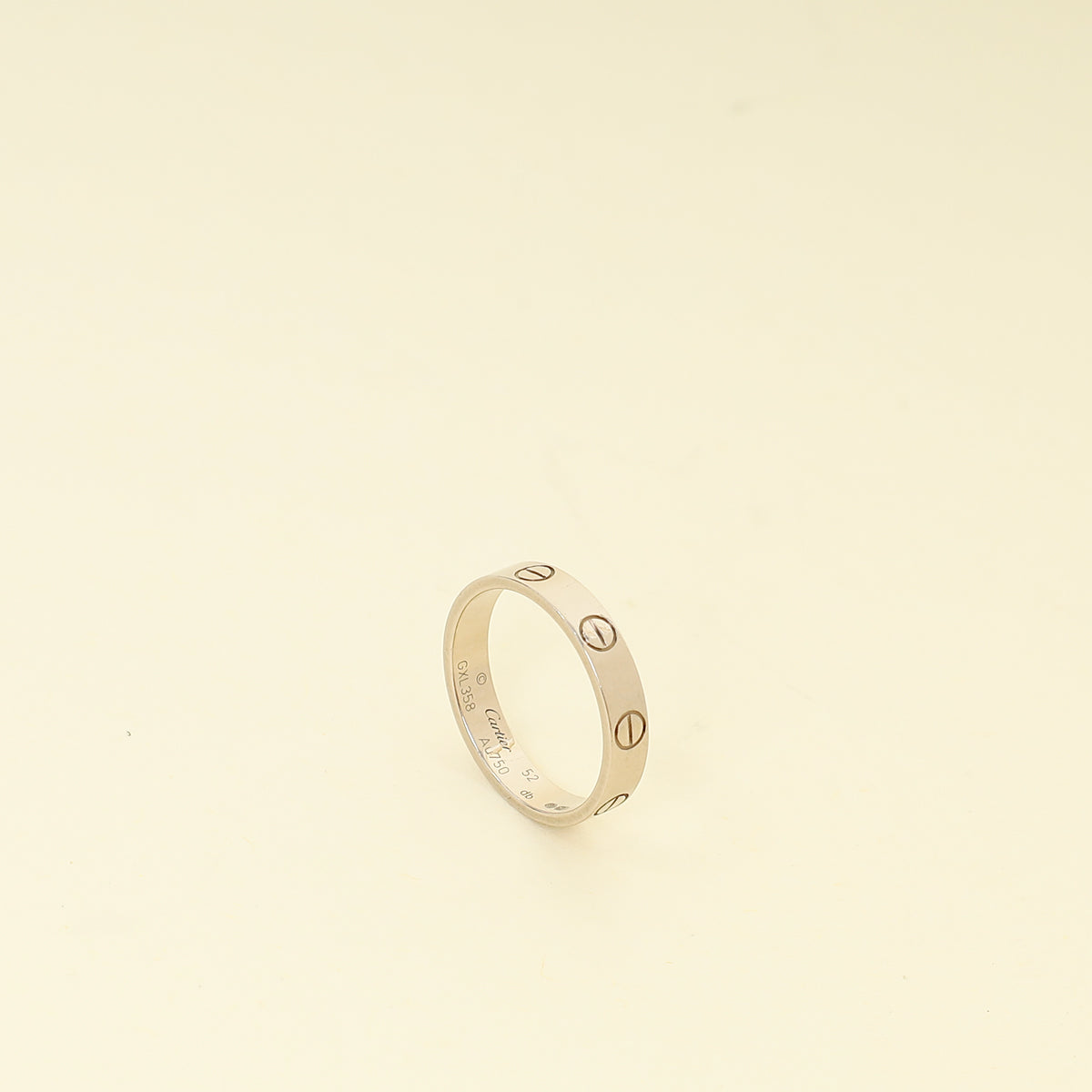 Cartier 18K White Gold Love Ring Small Model 52