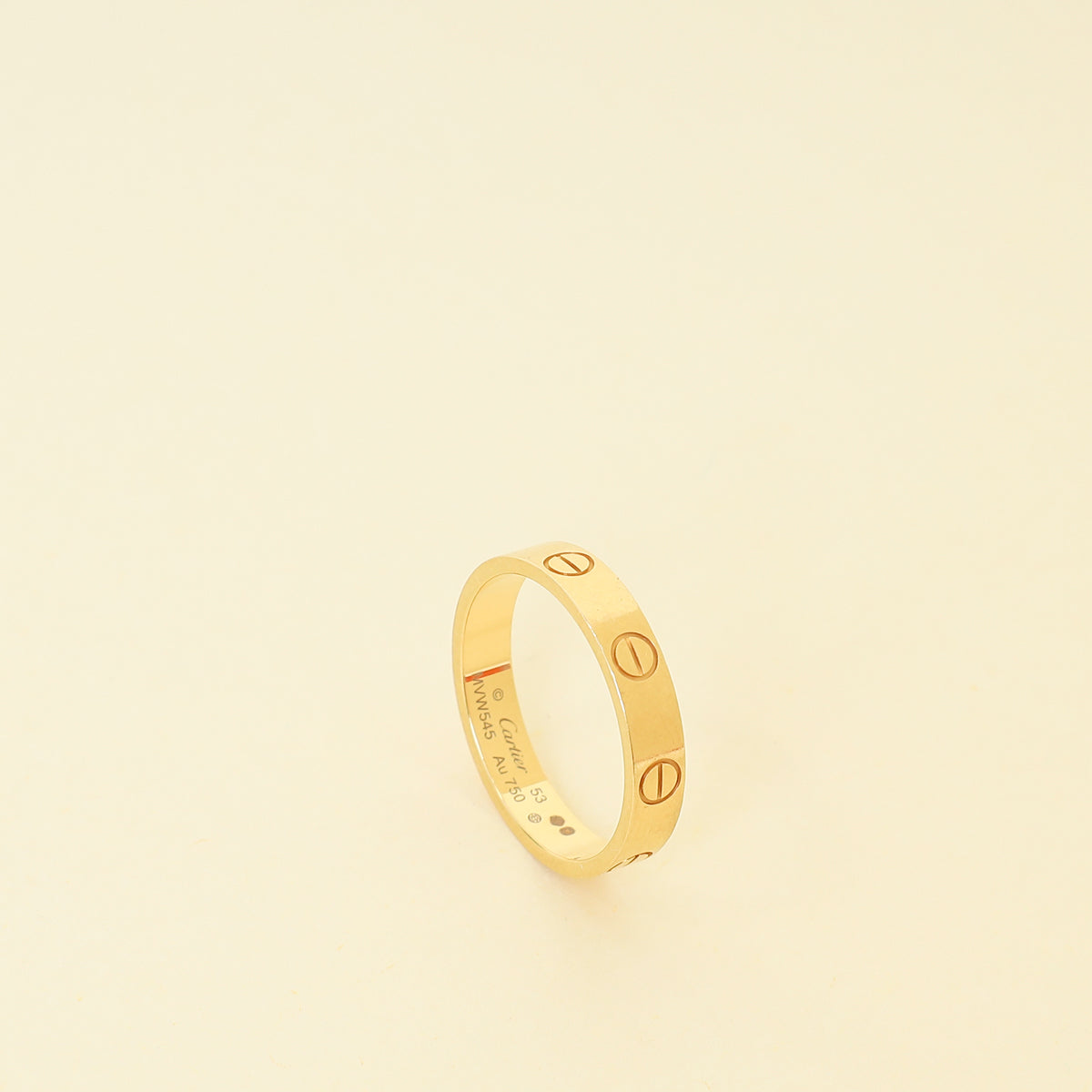 Cartier 18K Yellow Gold Love Small Model Ring 53